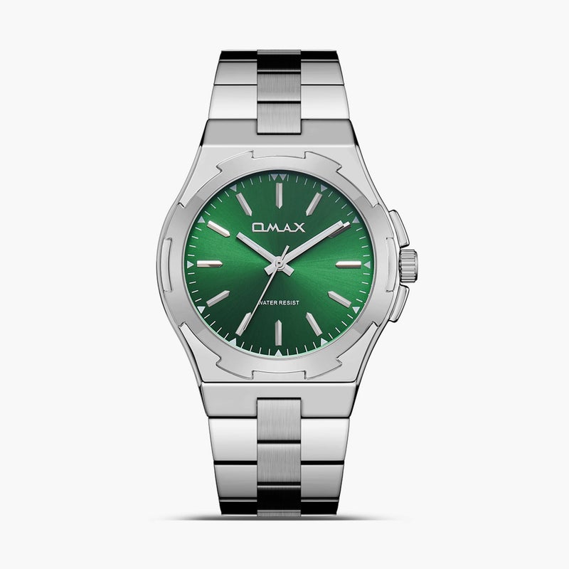 Omax Men's Green Dial Analog Watch - Image 1